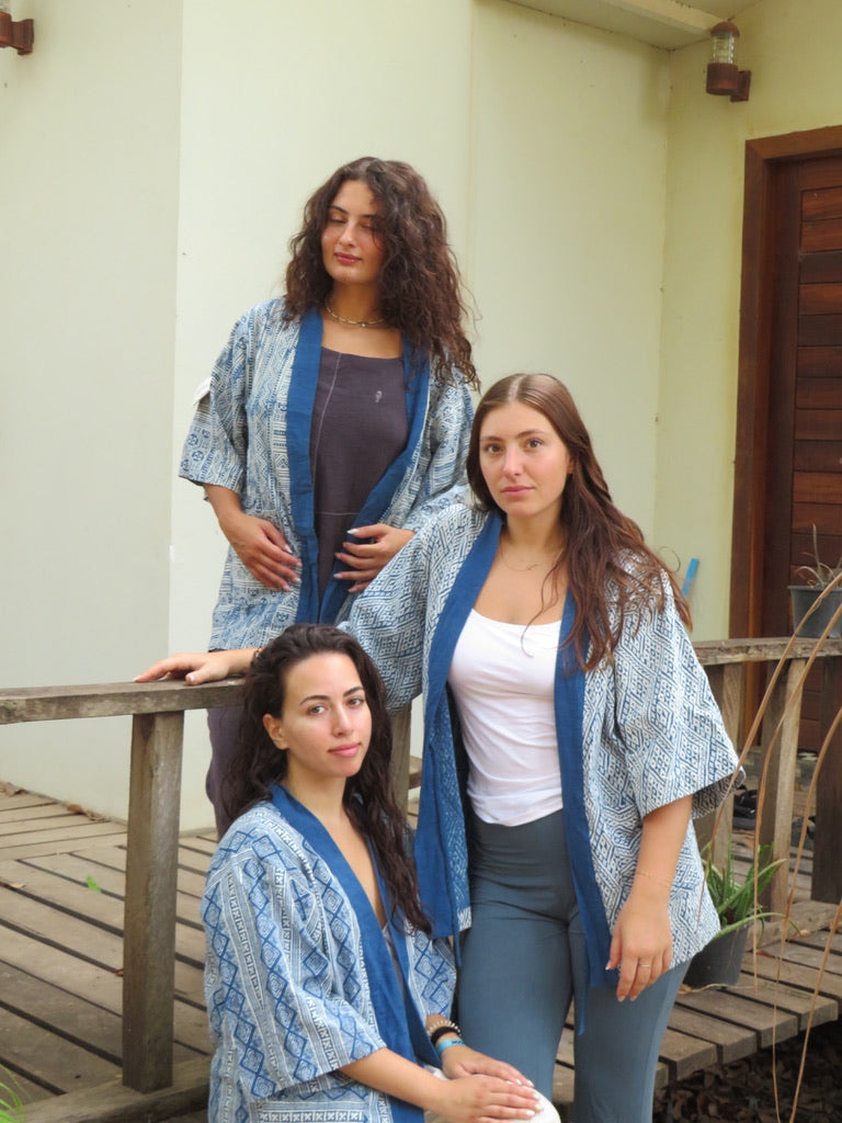 Vietnamese Indigo Cotton Kimonos