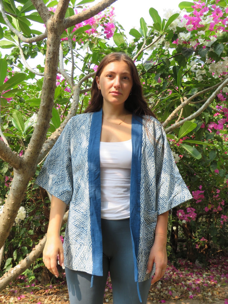 Vietnamese Indigo Cotton Kimonos
