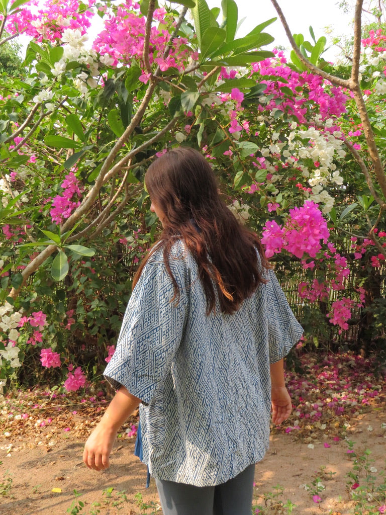 Vietnamese Indigo Cotton Kimonos