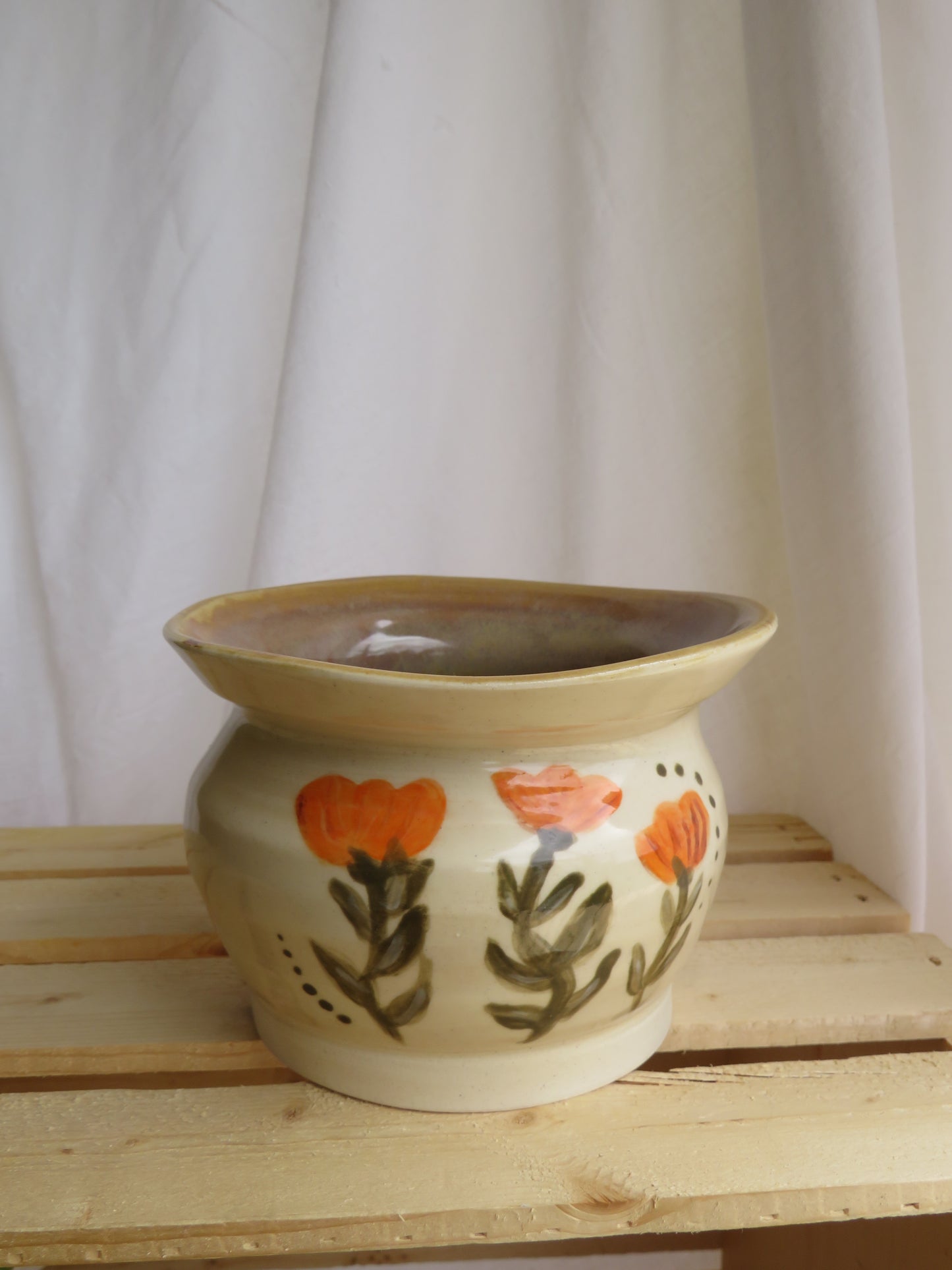 Three of a Flower Planter Pot