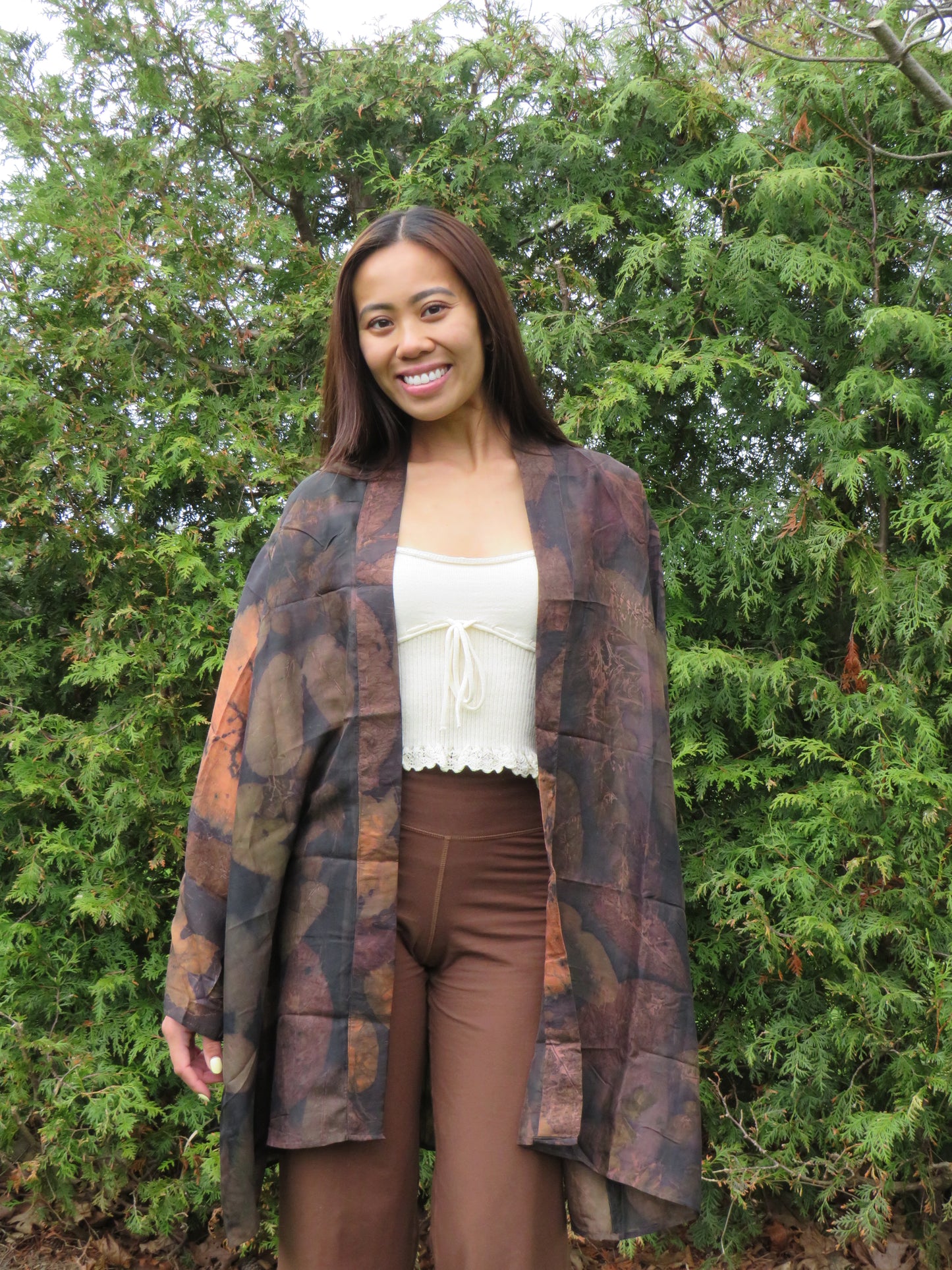 Silk Eco Printed Kimonos