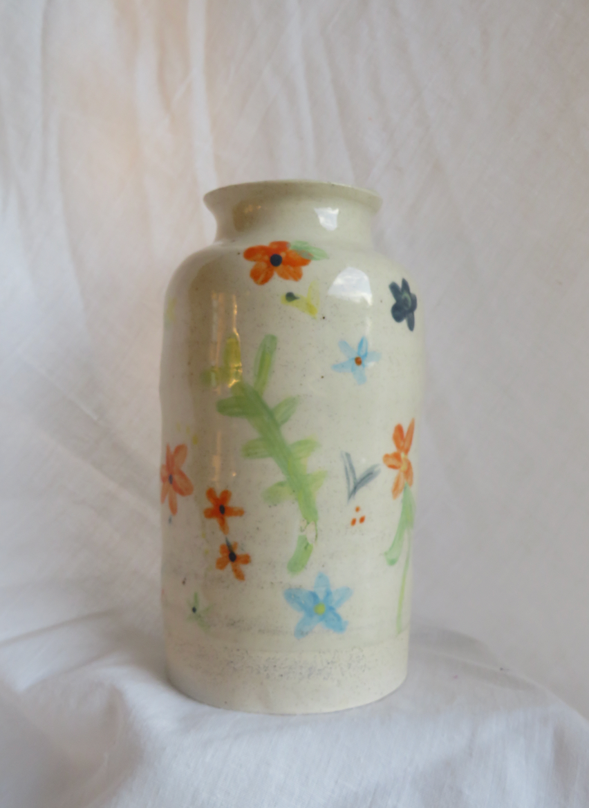 Hand-painted Floral Vase
