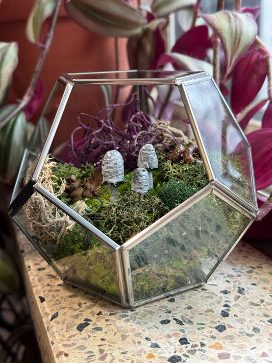Silver Geo Dome with 3 Inky Caps