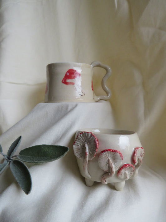 Mushroom Mug + Sugar Bowl