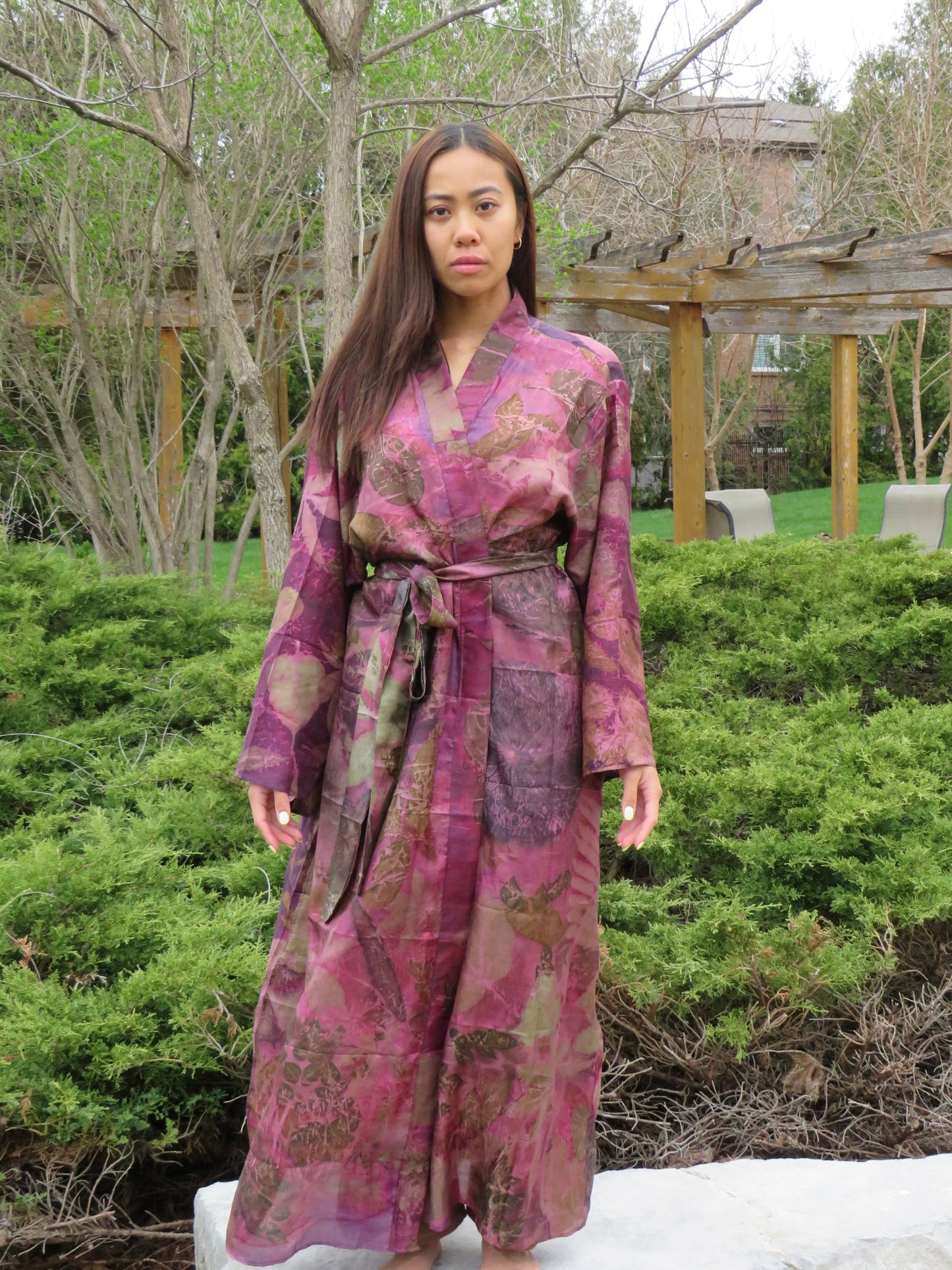 Silk Eco Printed Kimonos