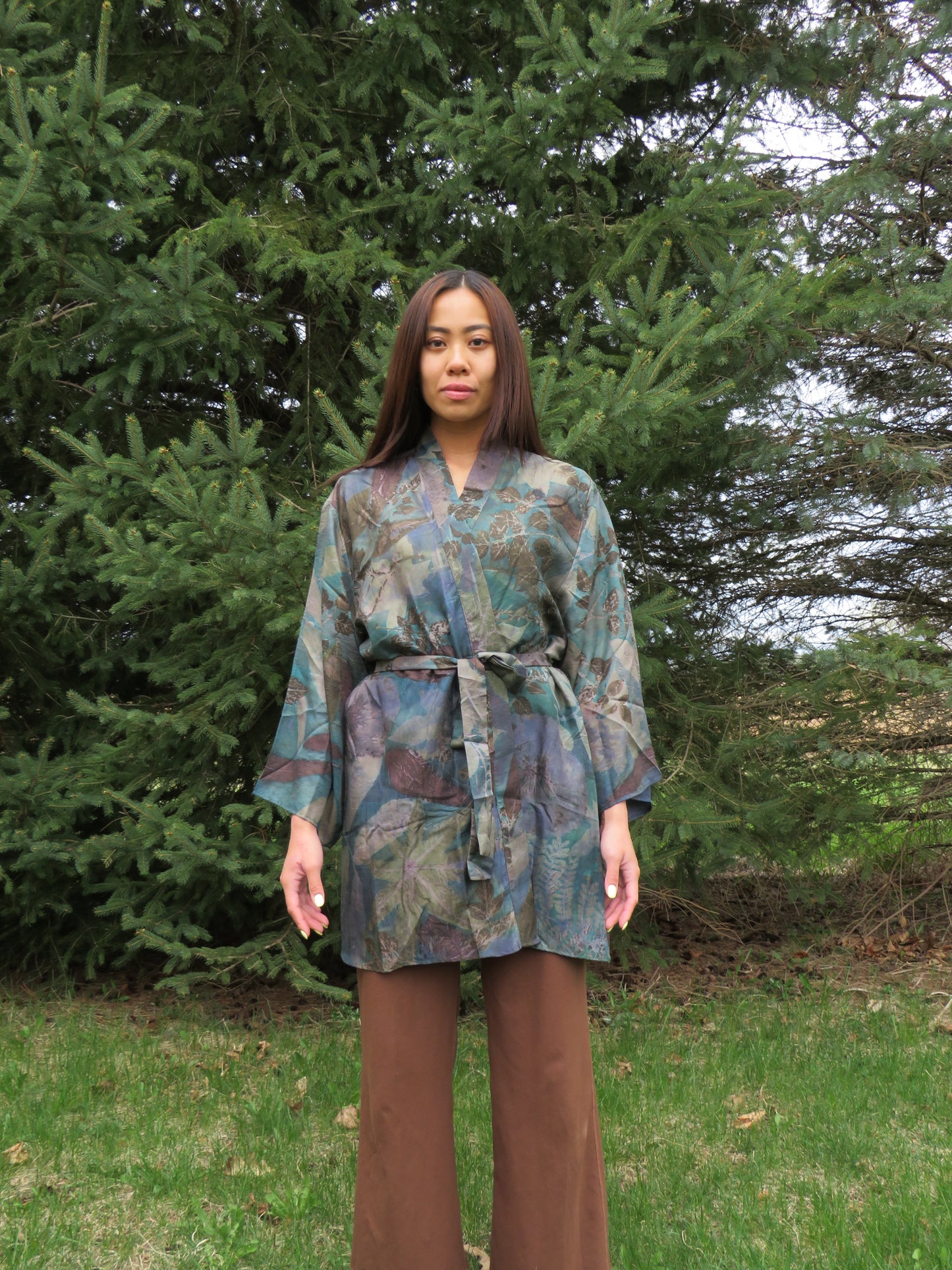 Silk Eco Printed Kimonos