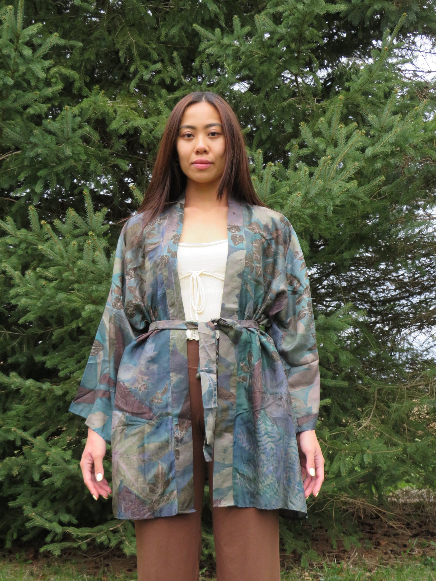 Silk Eco Printed Kimonos