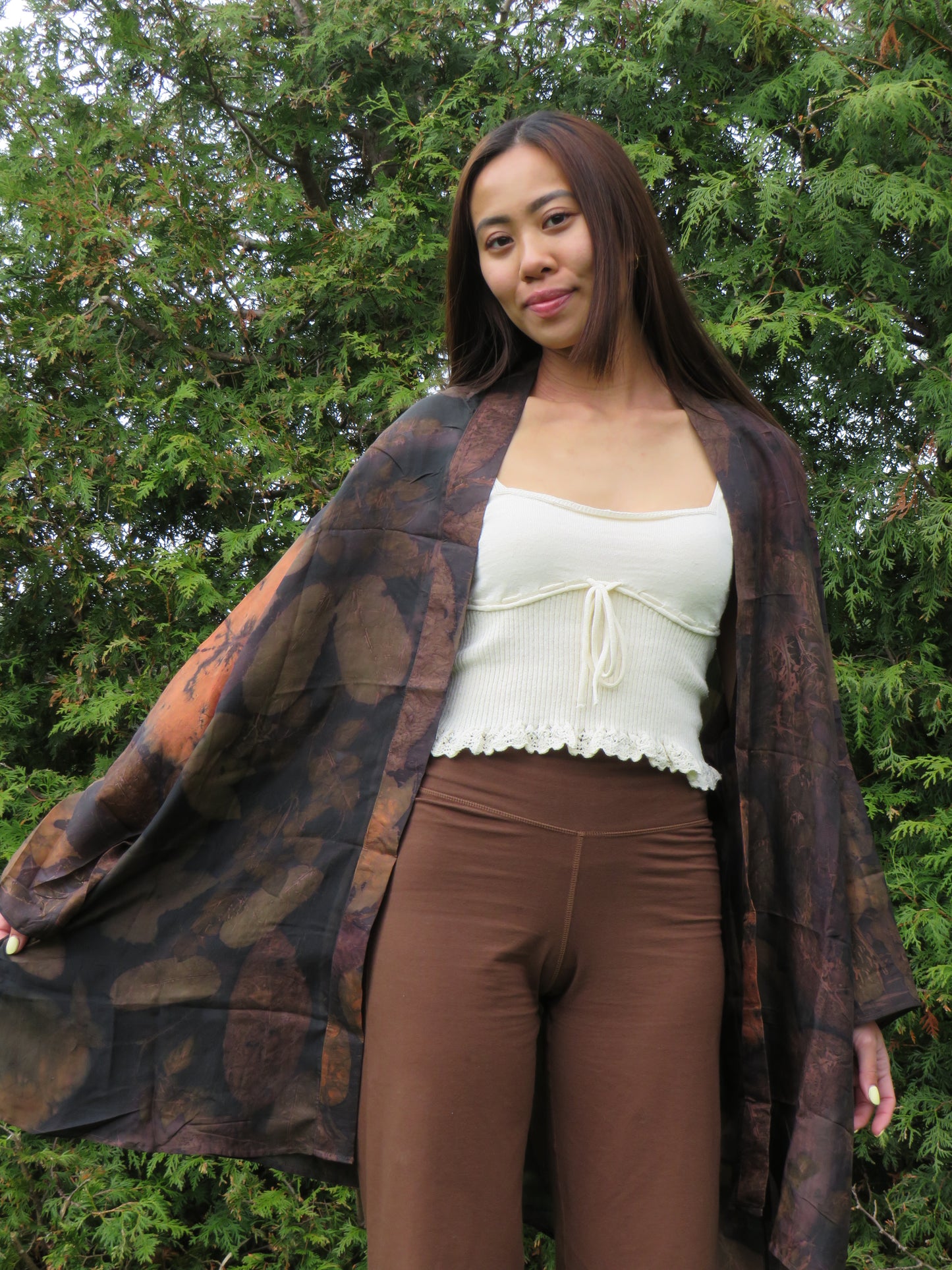 Silk Eco Printed Kimonos