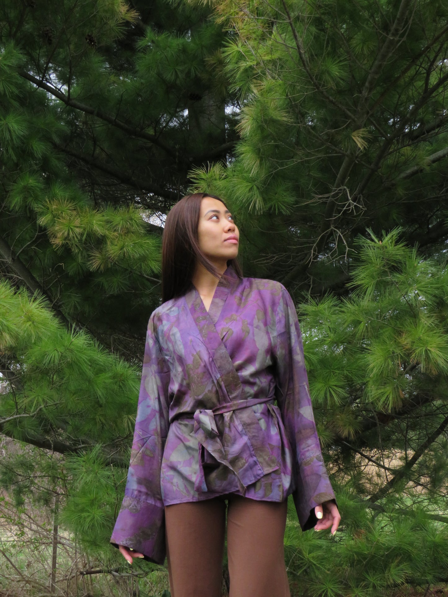Silk Eco Printed Kimonos