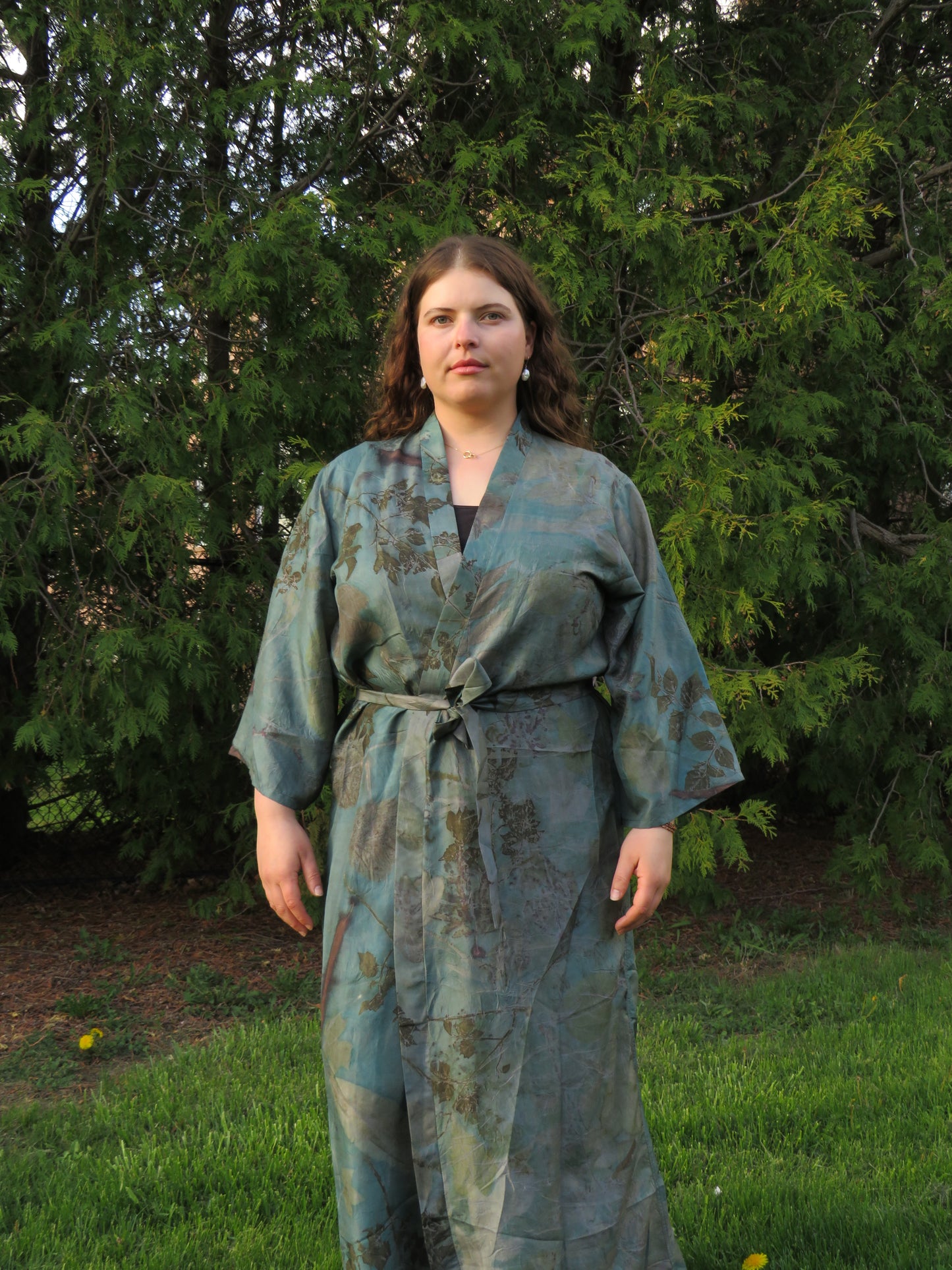 Silk Eco Printed Kimonos