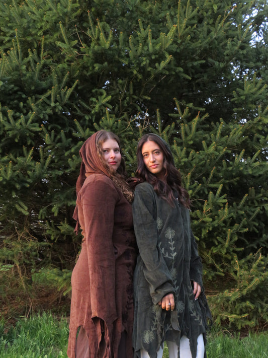 Fae Hooded Embroidered Cloak