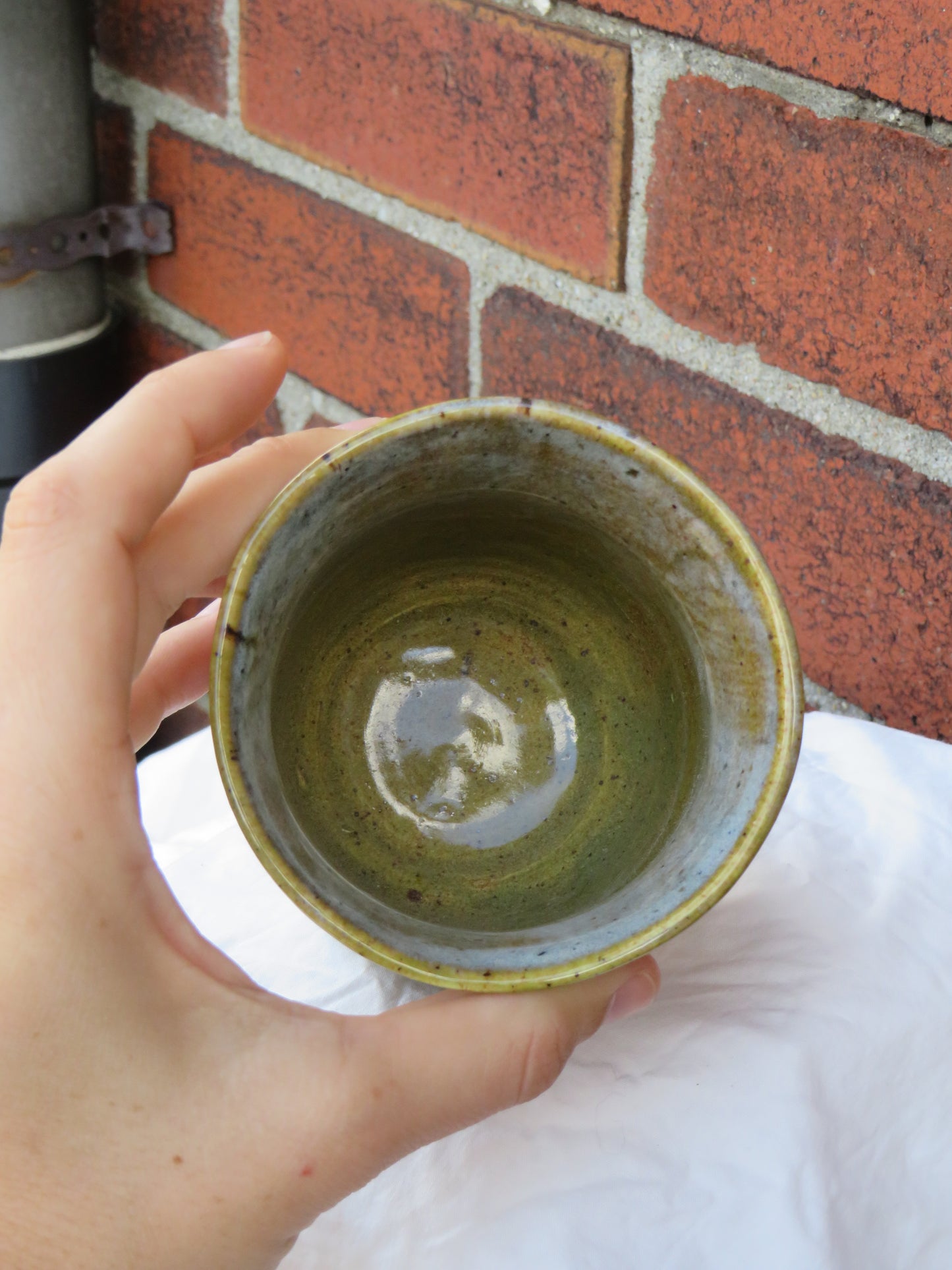 Speckled Olive & Cream Cacao Cup