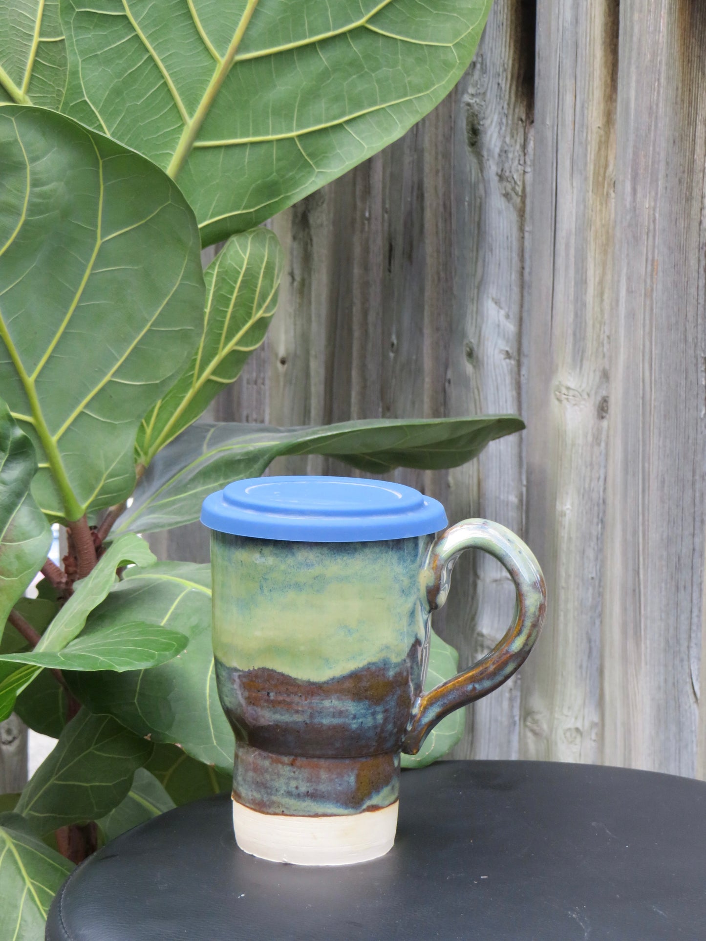 Blue Hues Travel Mug with Silicone Lid