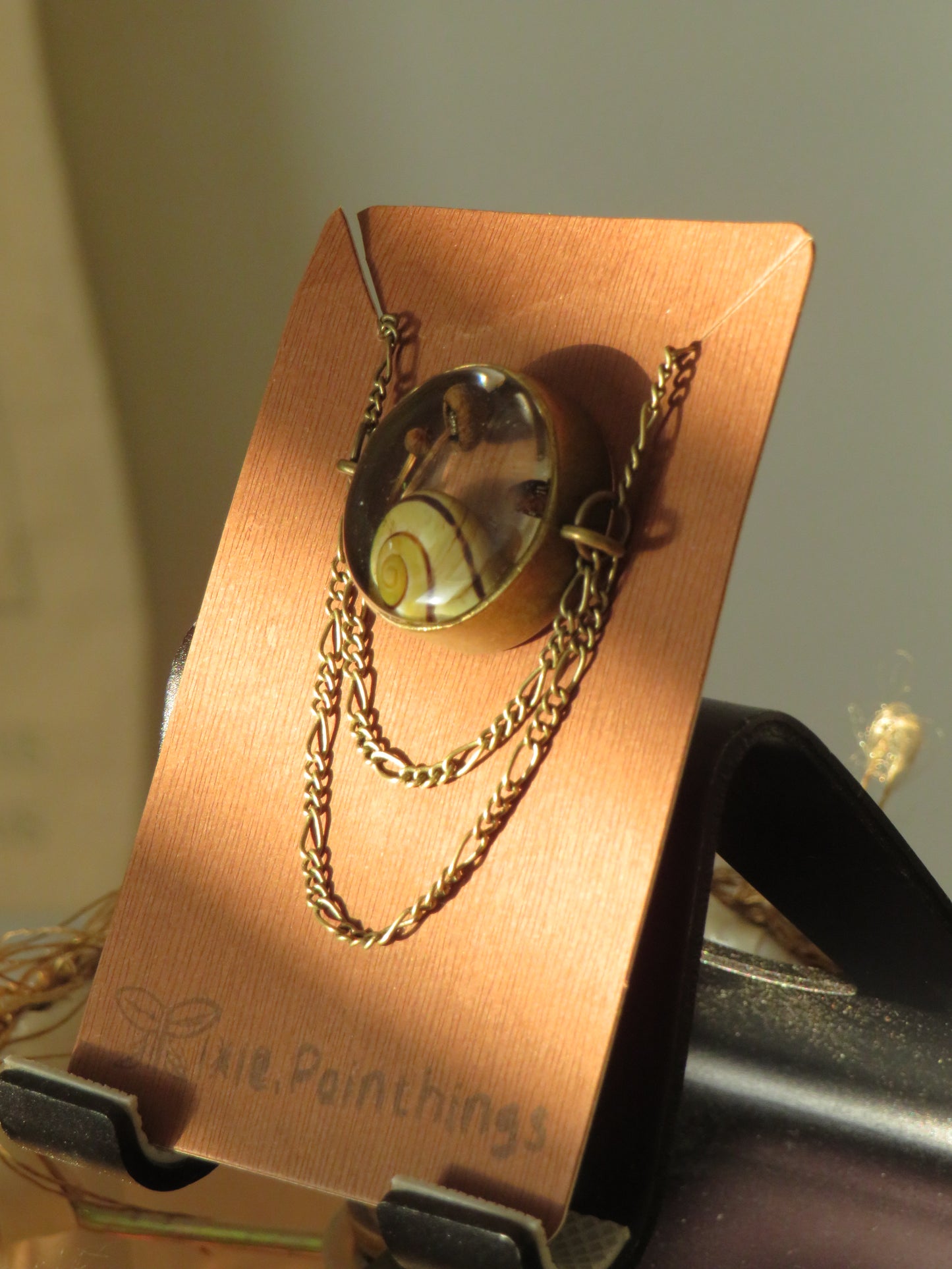 Victorian Choker Necklace with Mushrooms in Resin #1