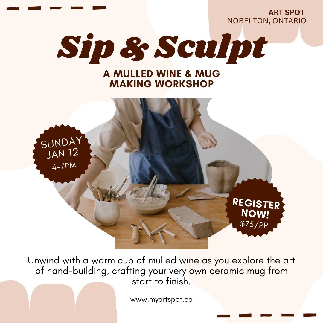 Sip & Sculpt- A Mulled Wine & Mug Making Workshop: Sunday January 12th